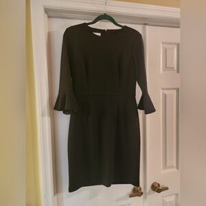 Donna Morgan black 3/4 flair arm dress